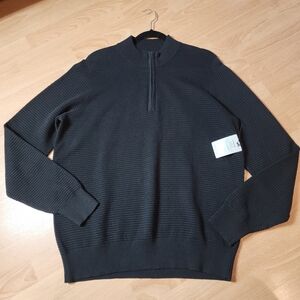 Tommy John Men's Dark Gray Zip-Up Sweater